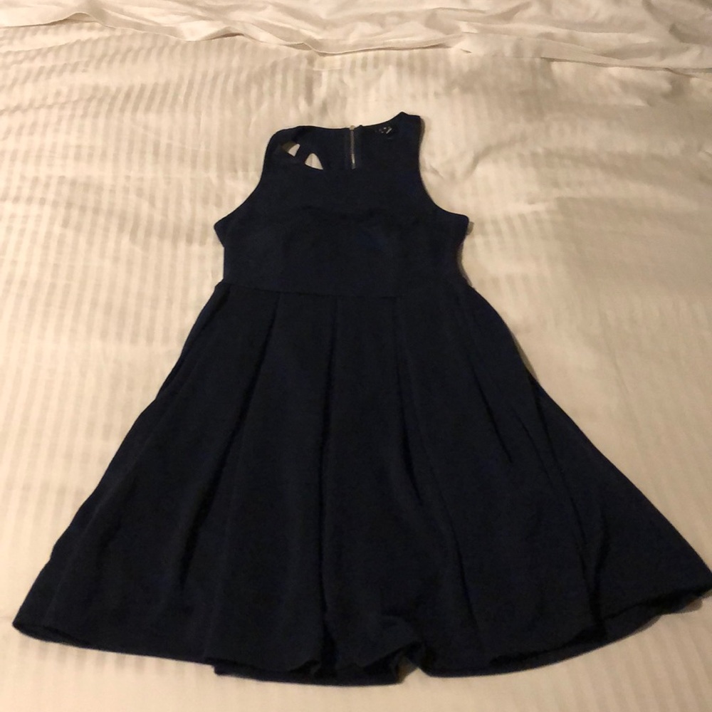 Fit and Flare Navy Dress